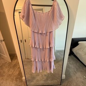 Lulu's Light Purple Off-Shoulder Dress